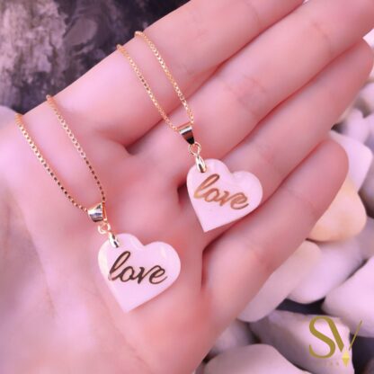 COLAR LOVE - PINGENTE + CORRENTE - Imagem 2